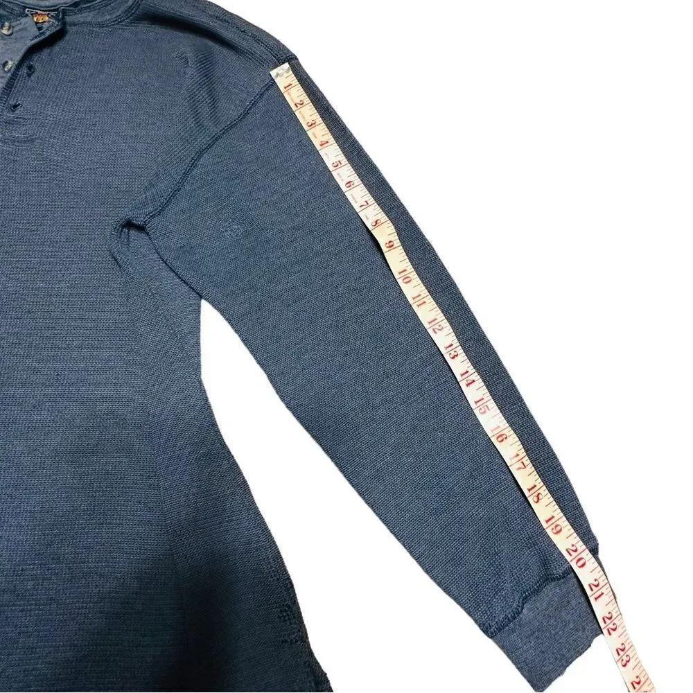 Route 66 Distressed Blue Henley